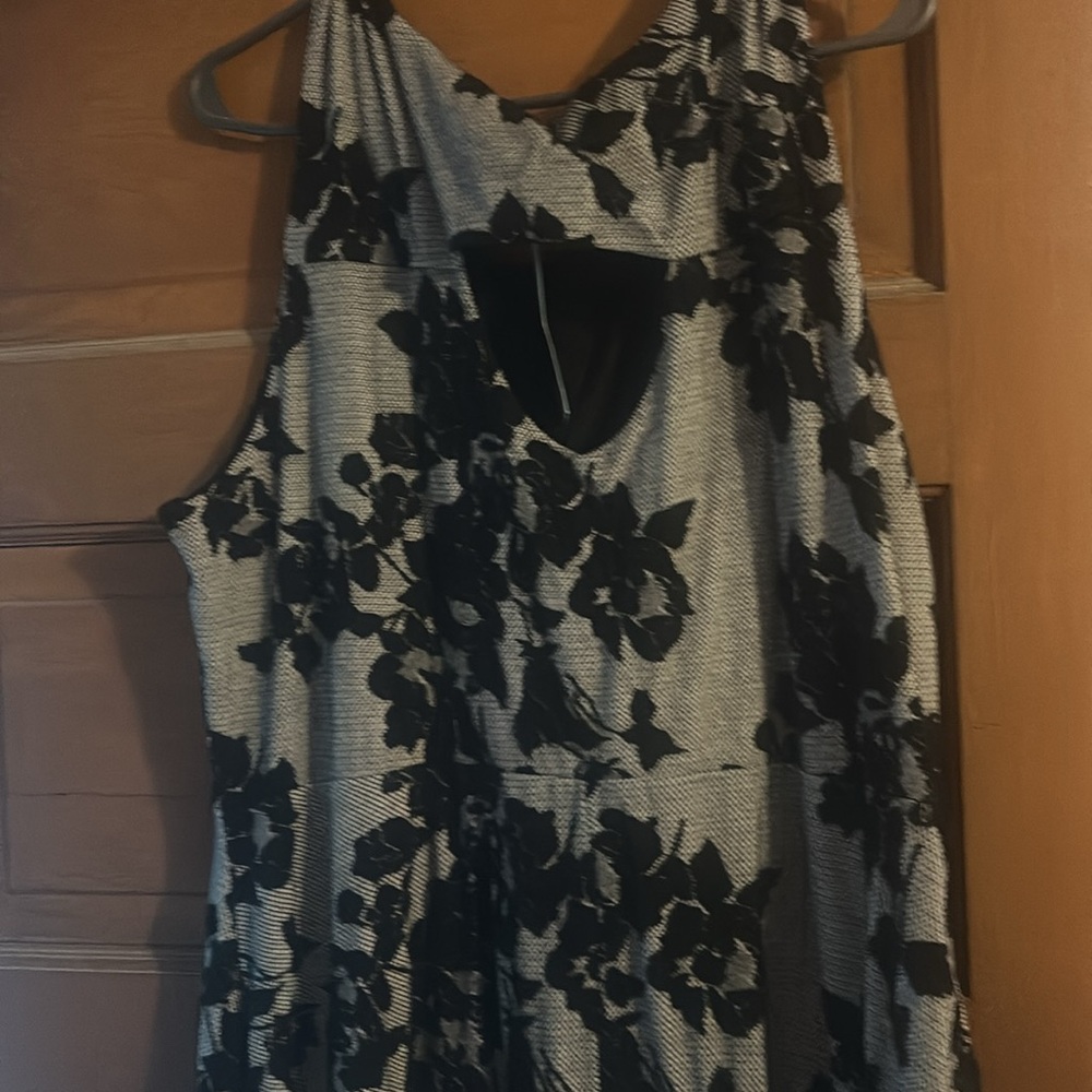 Crescent purchased from
Stitch fix  Black and Gray Embellished roses Midi Dress - Picture 2 of 2